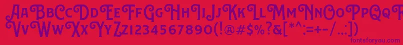 CanistedemoSemibold Font – Purple Fonts on Red Background