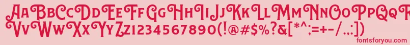 CanistedemoSemibold-Schriftart – Rote Schriften auf rosa Hintergrund