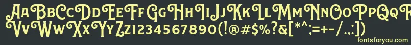 CanistedemoSemibold Font – Yellow Fonts on Black Background