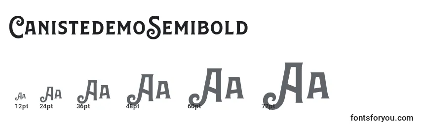 CanistedemoSemibold Font Sizes