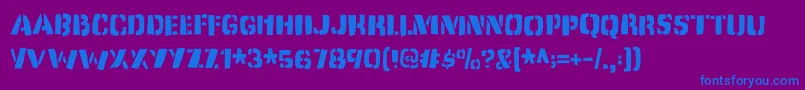 Dirtyjabdemo Font – Blue Fonts on Purple Background