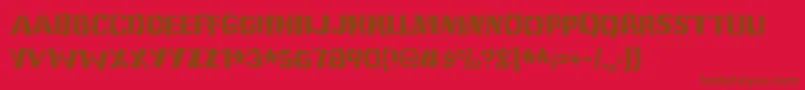 Dirtyjabdemo Font – Brown Fonts on Red Background