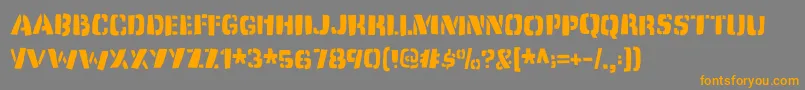 Dirtyjabdemo Font – Orange Fonts on Gray Background