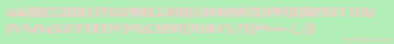 Dirtyjabdemo-Schriftart – Rosa Schriften auf grünem Hintergrund