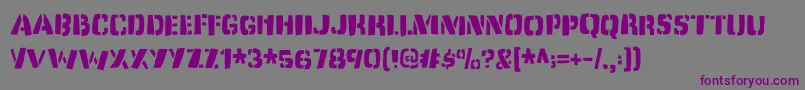 Шрифт Dirtyjabdemo – фиолетовые шрифты на сером фоне