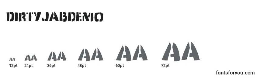 Dirtyjabdemo Font Sizes