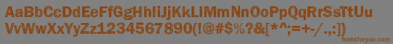 Funky33Bold Font – Brown Fonts on Gray Background