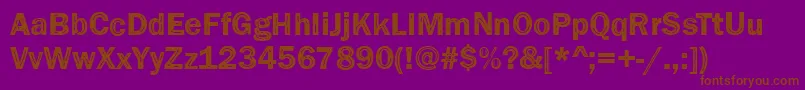 Funky33Bold Font – Brown Fonts on Purple Background