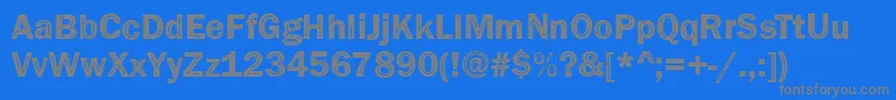 Czcionka Funky33Bold – szare czcionki na niebieskim tle