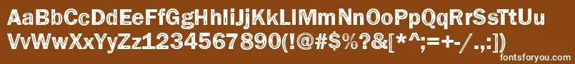 Funky33Bold Font – White Fonts on Brown Background