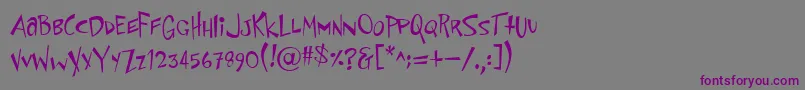 Pfflyingsaucer Font – Purple Fonts on Gray Background