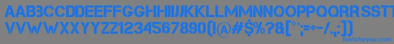 Cleanwork Font – Blue Fonts on Gray Background