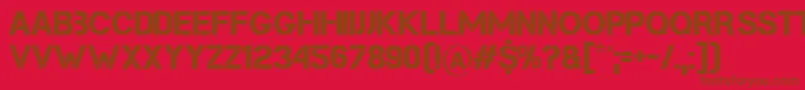 Cleanwork Font – Brown Fonts on Red Background