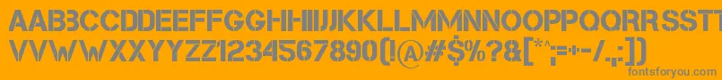 Cleanwork-Schriftart – Graue Schriften auf orangefarbenem Hintergrund