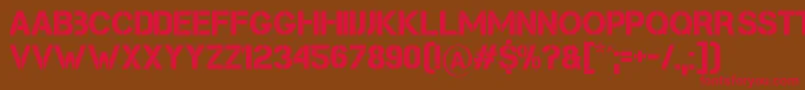 Cleanwork Font – Red Fonts on Brown Background