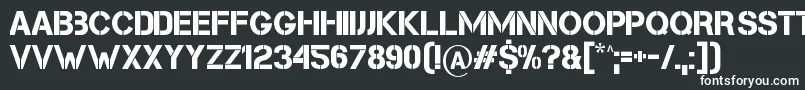 Cleanwork Font – White Fonts on Black Background