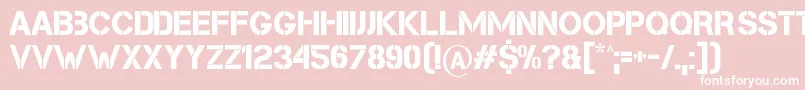 Cleanwork Font – White Fonts on Pink Background