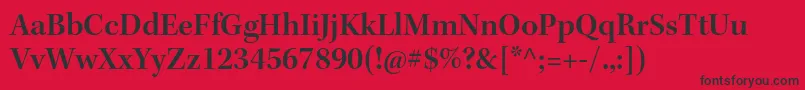 KeplerstdSemiboldsubh Font – Black Fonts on Red Background