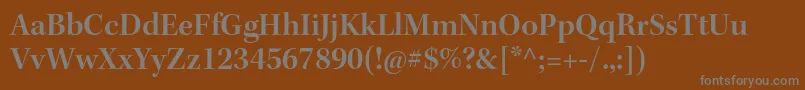 フォントKeplerstdSemiboldsubh – 茶色の背景に灰色の文字
