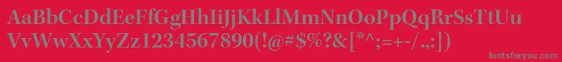 KeplerstdSemiboldsubh Font – Gray Fonts on Red Background