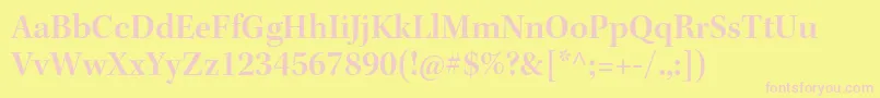 KeplerstdSemiboldsubh Font – Pink Fonts on Yellow Background