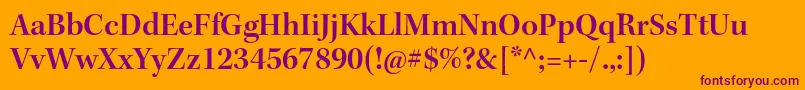 KeplerstdSemiboldsubh Font – Purple Fonts on Orange Background