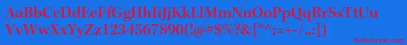 フォントKeplerstdSemiboldsubh – 赤い文字の青い背景