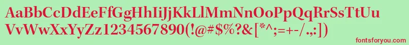 KeplerstdSemiboldsubh Font – Red Fonts on Green Background