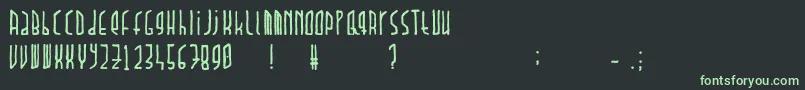 Dawnland.Paradoxフォントについての詳細 フォントDawnland.Paradox – 黒い背景に緑の文字