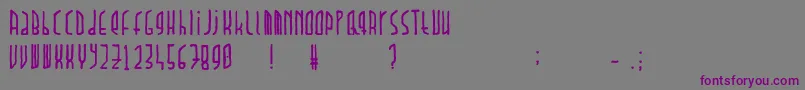 fuente Dawnland.Paradox – Fuentes Moradas Sobre Fondo Gris