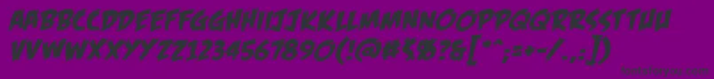 FofbbItal-Schriftart – Schwarze Schriften auf violettem Hintergrund