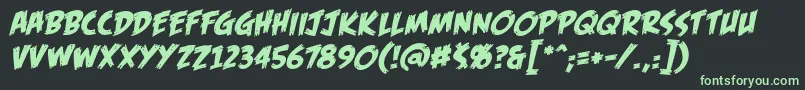 FofbbItal Font – Green Fonts on Black Background