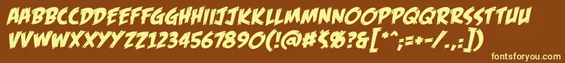 FofbbItal Font – Yellow Fonts on Brown Background