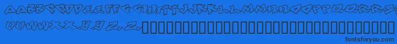 フォントWinter – 黒い文字の青い背景