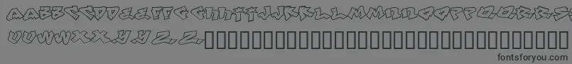 フォントWinter – 黒い文字の灰色の背景