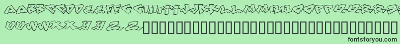 フォントWinter – 緑の背景に黒い文字