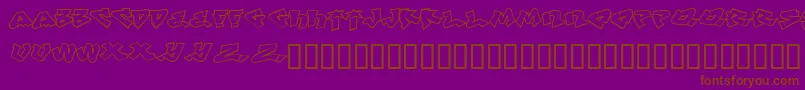 Шрифт Winter – коричневые шрифты на фиолетовом фоне