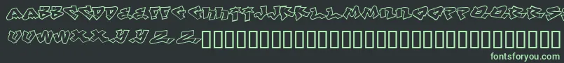 フォントWinter – 黒い背景に緑の文字