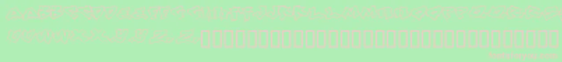 フォントWinter – 緑の背景にピンクのフォント