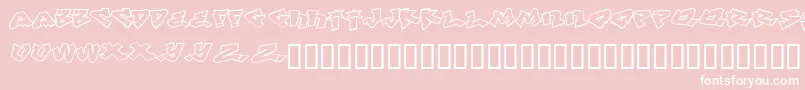 Winter-fontti – valkoiset fontit vaaleanpunaisella taustalla