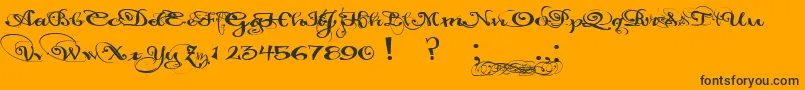 PaulsCaliforniaSolid Font – Black Fonts on Orange Background