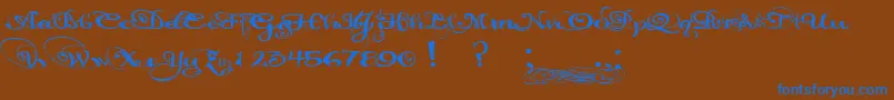 PaulsCaliforniaSolid Font – Blue Fonts on Brown Background