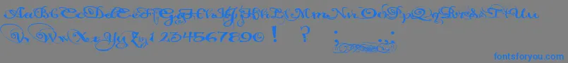 PaulsCaliforniaSolid Font – Blue Fonts on Gray Background