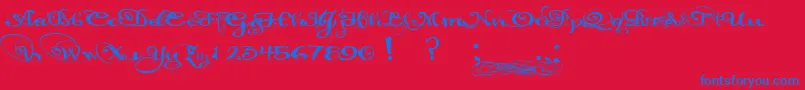 PaulsCaliforniaSolid Font – Blue Fonts on Red Background