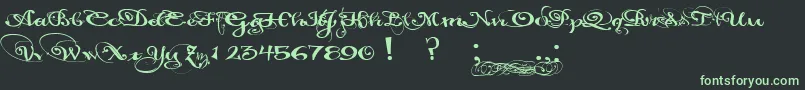 PaulsCaliforniaSolid Font – Green Fonts on Black Background