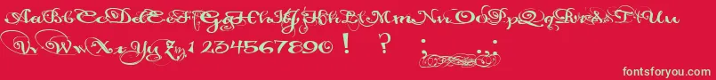 PaulsCaliforniaSolid Font – Green Fonts on Red Background
