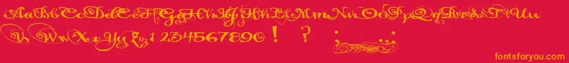 PaulsCaliforniaSolid Font – Orange Fonts on Red Background