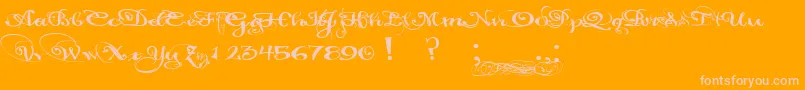 PaulsCaliforniaSolid Font – Pink Fonts on Orange Background