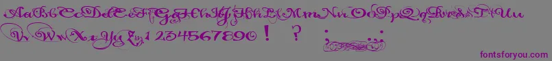 PaulsCaliforniaSolid Font – Purple Fonts on Gray Background