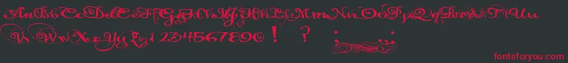 PaulsCaliforniaSolid Font – Red Fonts on Black Background
